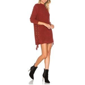 Lovers & Friends side lace up sweater dress